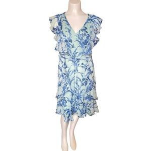Tommy Hilfiger Ruffle Flutter Sleeve Dress sz 6